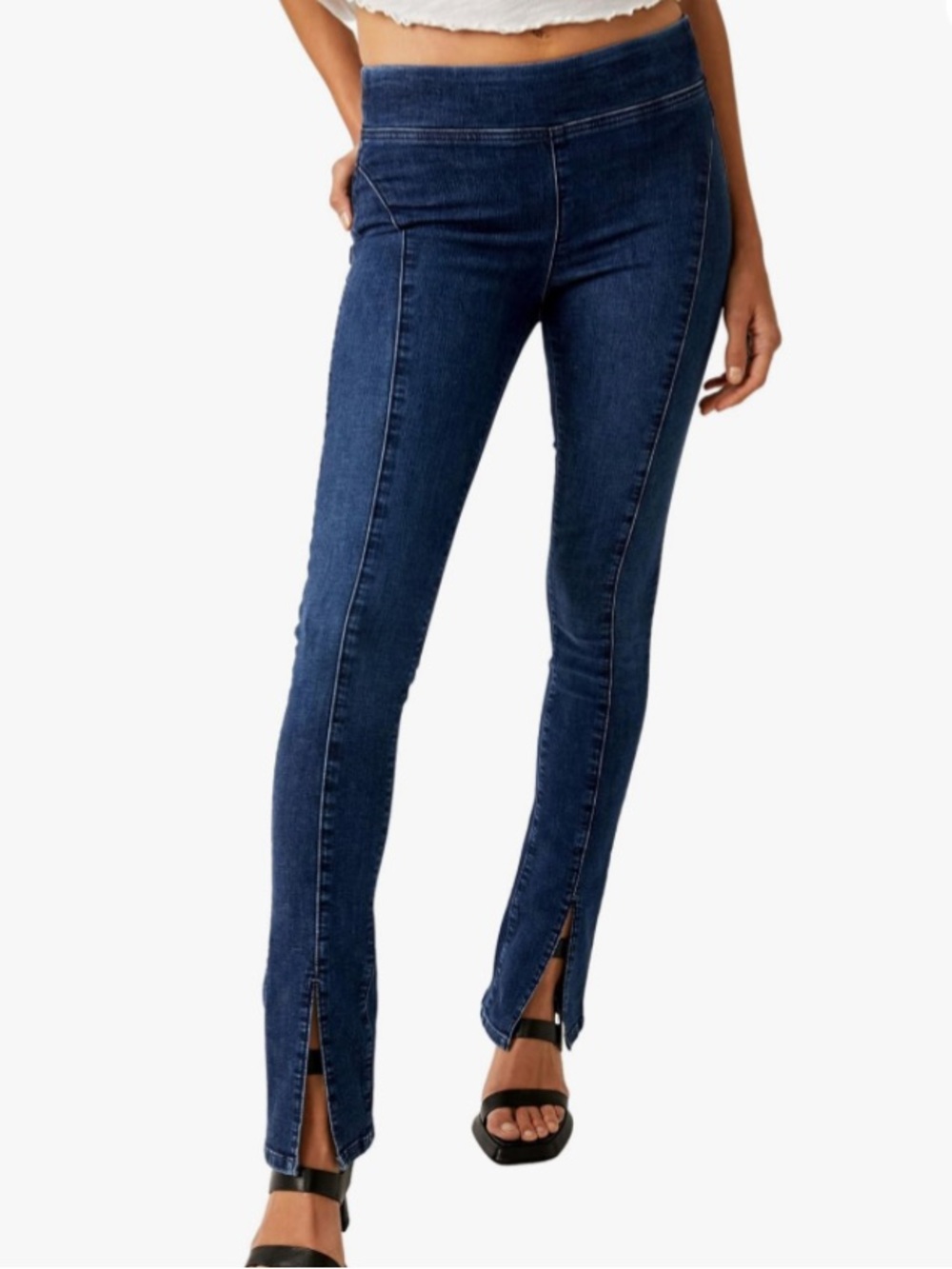 We The Free Double Dutch Pull-On Slit Skinny Jeans